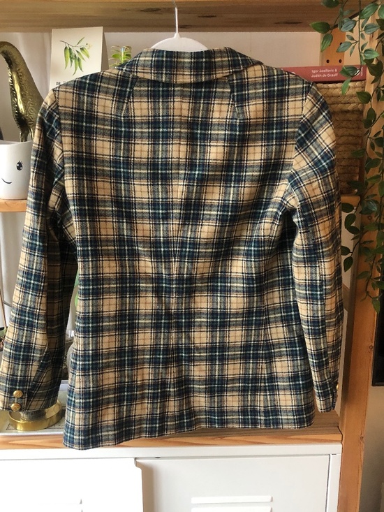 Vintage 1970s Young Pendleton Wool Tweed Plaid Academia Tartan Blazer - Picture 2 of 7